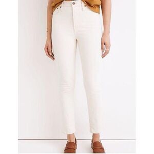 Madewell antique cream 28T skinny 9" hi rise jeans